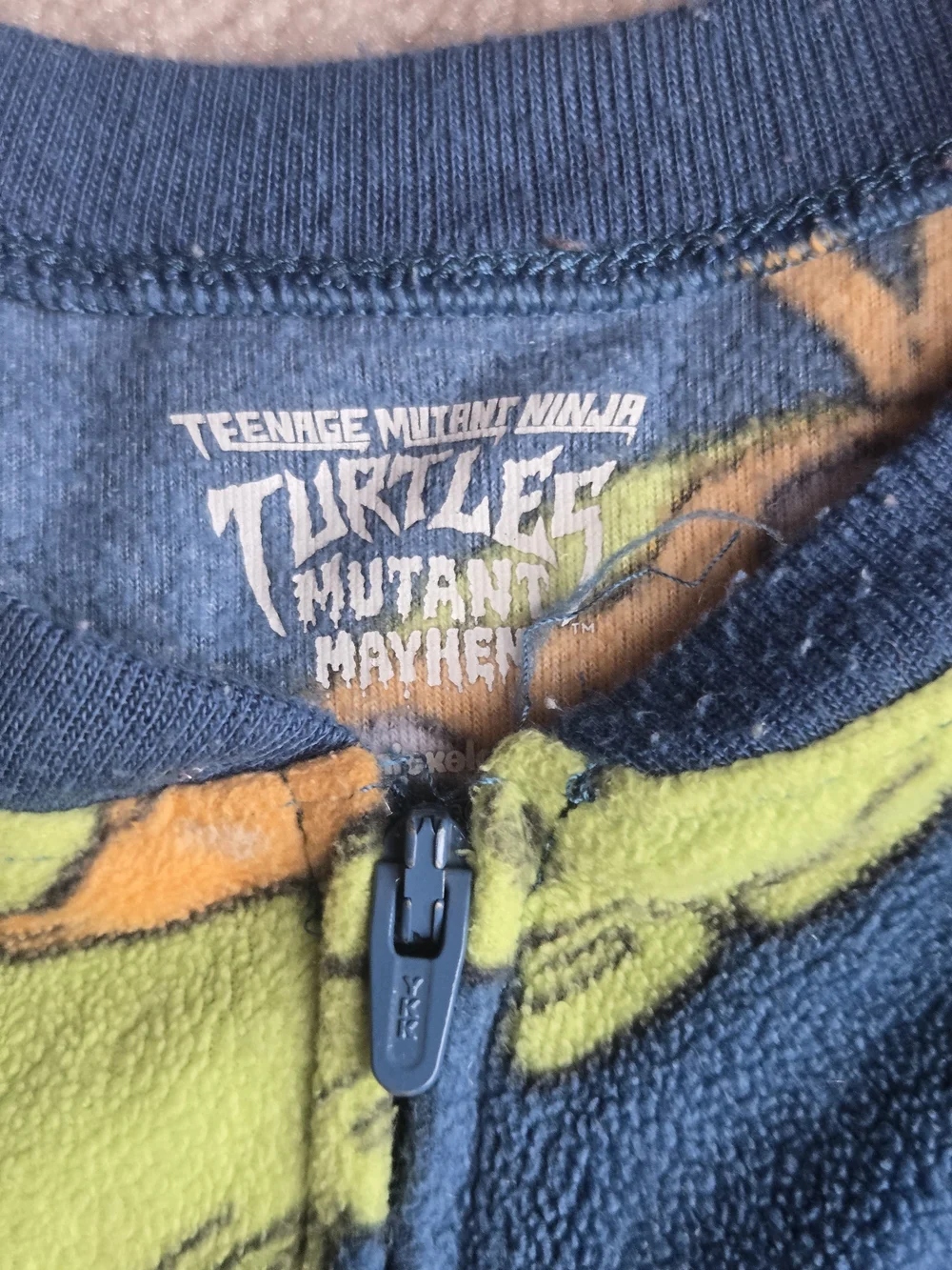 Kids Blue Ninja Turtles Fleece One-Piece Pajamas
